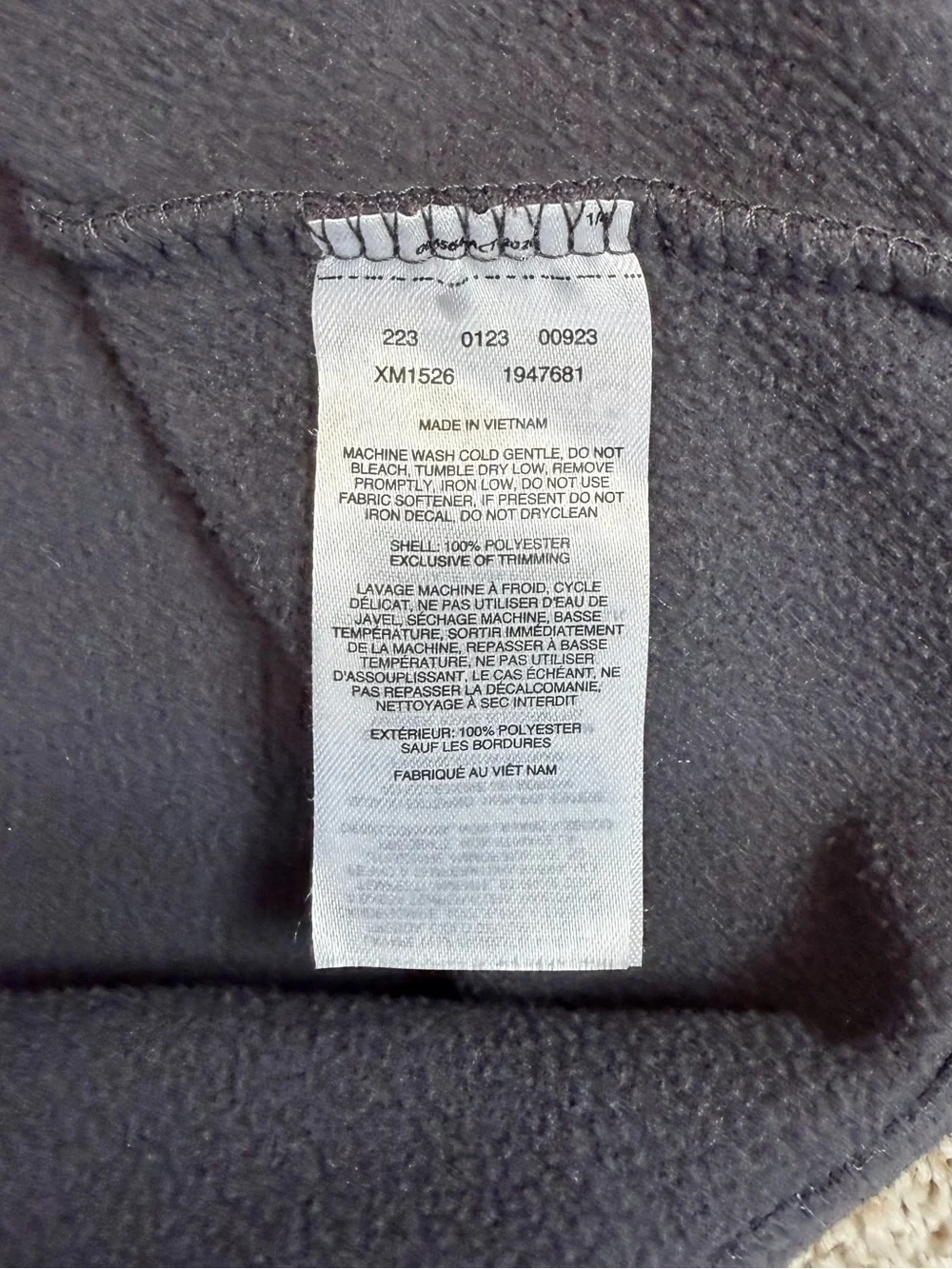 Columbia Fast Trek III Half Zip Fleece Pullover Mens Size Small Oversized Gray
